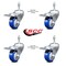 Service Caster 3.5 Inch Blue Polyurethane Swivel 10mm Stem Caster Set Total Lock Brake SCC SCC-TSTTL20S3514-PPUB-BLUE-M1015-4 - alternate 5